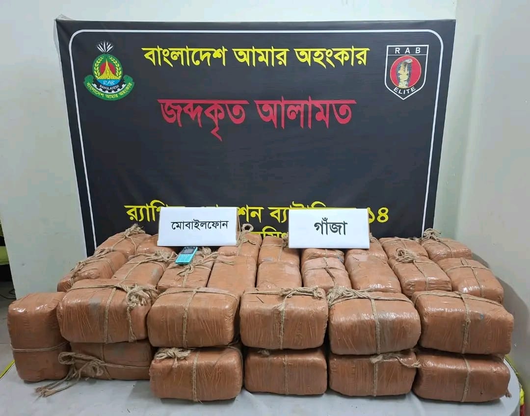 ৯৬ কেজি গাঁজাসহ মাদক কারবারি গ্রেফতার ০১  