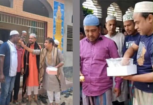 গাজীপুর-৫ আসনে ফজলুল হক মিলন নির্বাচিত হওয়ায় মসজিদে মিলাদ ও দোয়া